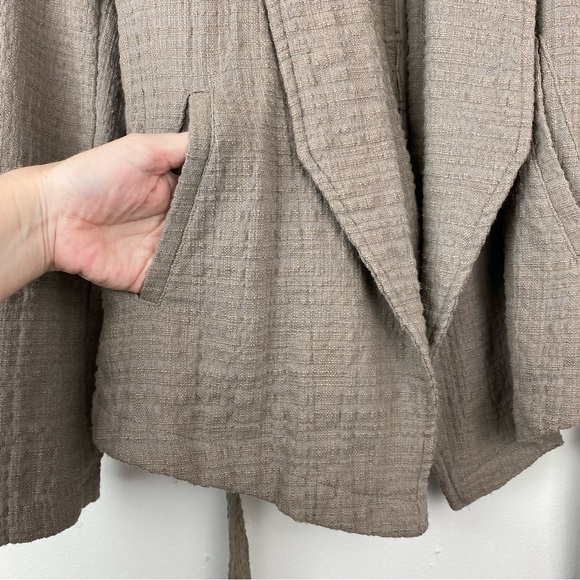 Free People size XS Women’s Taupe Belted Wrap Cardigan Sweater Jacket - Picture 4 of 9